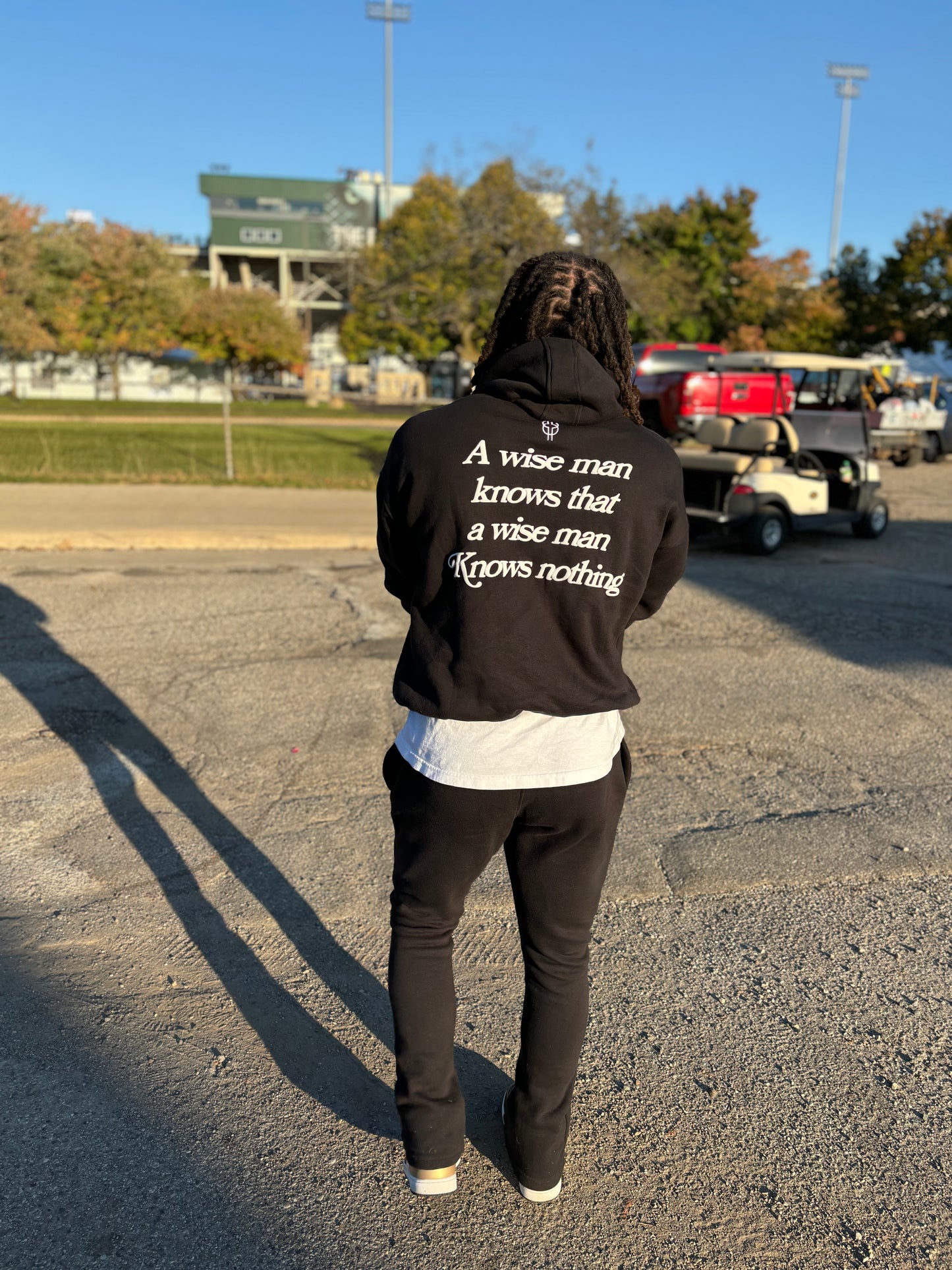 Wise Man Stacked Sweatsuit “Black Star”