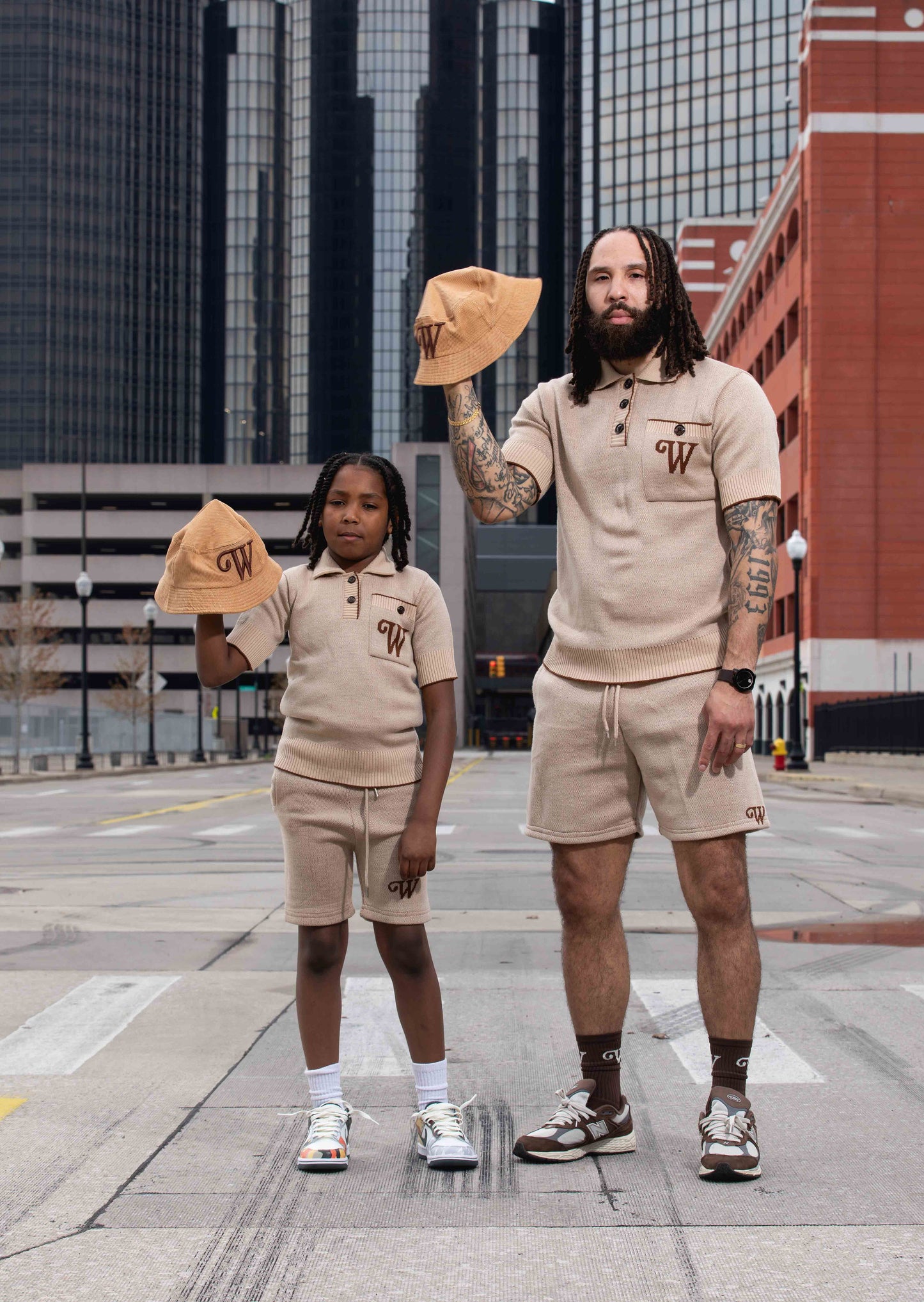 PRE ORDER: Alim Knitted Polo Set “Sepia” (K)