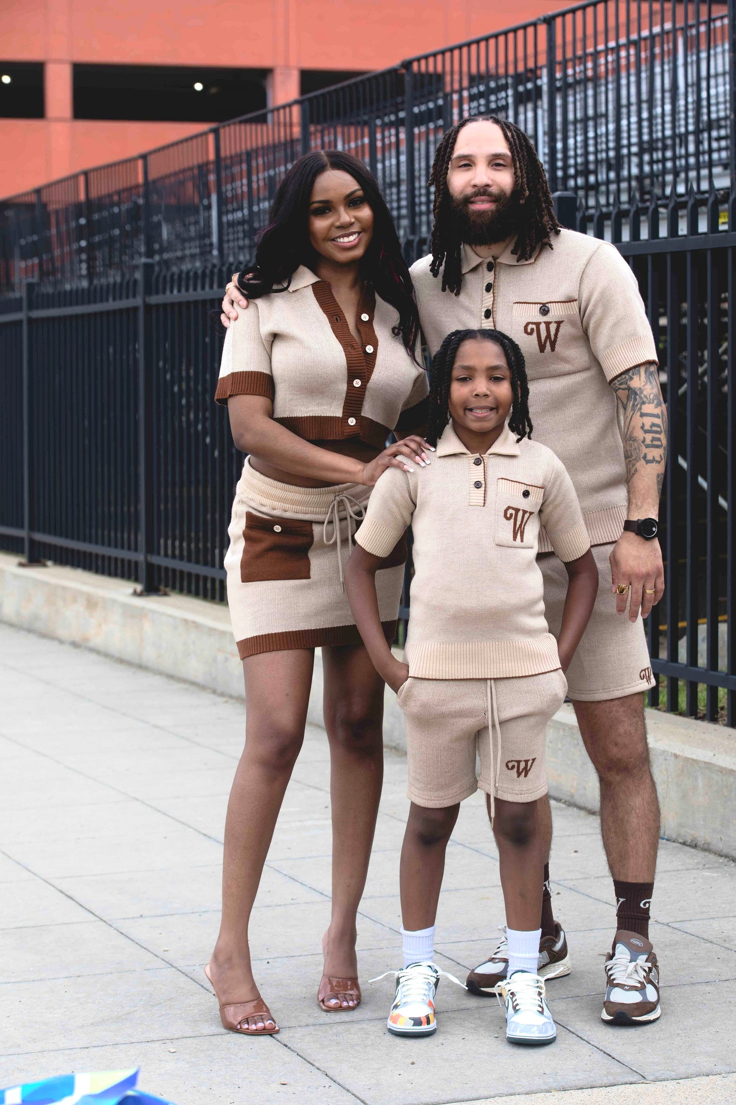 Alim Knitted Polo Set “Sepia”